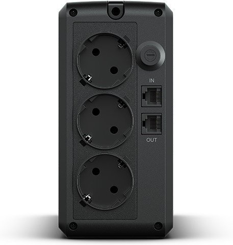 CyberPower UT850EG SAI Interactivo con AVR - 850VA/425W para PC y NAS - Protección Sobretensión, 3 Salidas Schuko, Formato Torre, Tecnología GreenPower